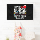 Banderoles Drôle mignon Super Fatigué Nurse Day Night Shift (En situation)