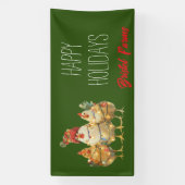 Banderoles Drôle Poulets de vacances personnalisables (Verticale)