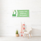 Banderoles Drôle serpent vert avec caricature maraca (En situation)