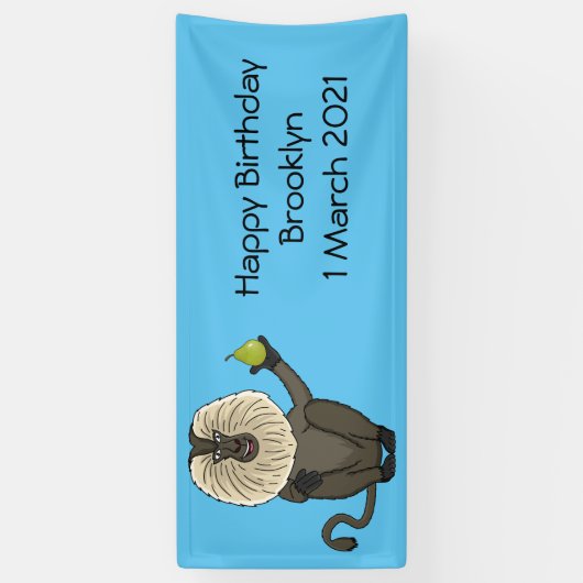 Banderoles Drôle singe-singe macaque à queue de lion (Vertical)