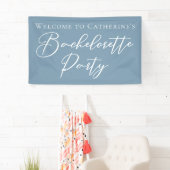 Banderoles Dusty Blue Bachelorette Party Personalized (En situation)