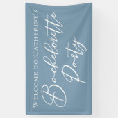 Banderoles Dusty Blue Bachelorette Party Personalized (Vertical)