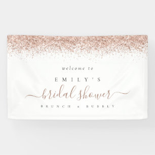 Banderoles Dusty Rose Parties scintillant Bienvenue sur la ba