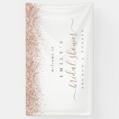 Banderoles Dusty Rose Parties scintillant Bienvenue sur la ba (Vertical)