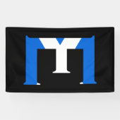 Banderoles E Monogramme superposé sur le drapeau écossais (v) (Horizontal)