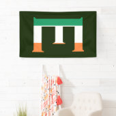 Banderoles E Monogramme superposé sur le drapeau irlandais (v (En situation)