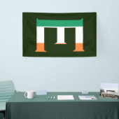 Banderoles E Monogramme superposé sur le drapeau irlandais (v (Salon professionnel)
