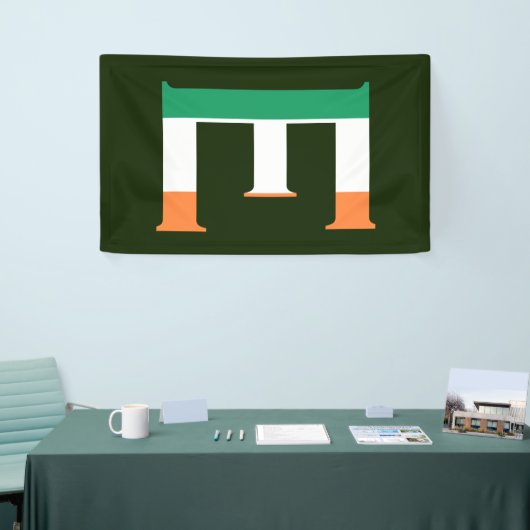 Banderoles E Monogramme superposé sur le drapeau irlandais (v (Salon professionnel)