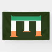 Banderoles E Monogramme superposé sur le drapeau irlandais (v (Horizontal)