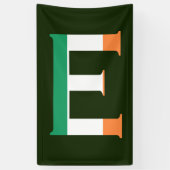 Banderoles E Monogramme superposé sur le drapeau irlandais (v (Vertical)