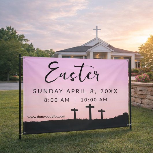 Banderoles Easter Church Service Banner for Outdoor Use