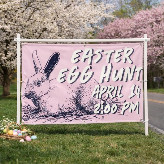 Banderoles Easter Egg Hunt Banner - Easter Bunny
