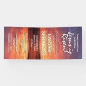 Banderoles EASTER Jésus est ressuscité SERVICES D'ÉGLISE Cust (Horizontal)