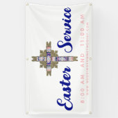 Banderoles Easter Service Church Banner (Vertical)