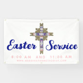 Banderoles Easter Service Church Banner (Horizontal)