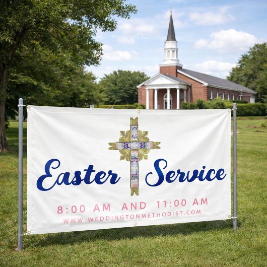 Banderoles Easter Service Church Banner