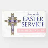 Banderoles Easter Service Church Banner (Horizontal)