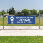 Banderoles Eastern Illinois Panthers Empreinte de patte & EIU (En situation)