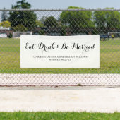 Banderoles Eat Drink Be Married Modern Black Script Mariage (En situation)