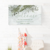 Banderoles Eau couleur bleu chic Dusty vert eucalyptus (En situation)