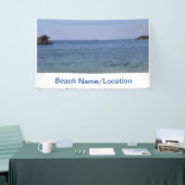Banderoles eau océan plage photo ajouter nom texte place été (Salon professionnel)