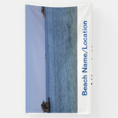 Banderoles eau océan plage photo ajouter nom texte place été (Vertical)