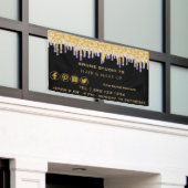 Banderoles Éclairage d'icônes Gold Purple & Social Media  (Bâtiment extérieur)