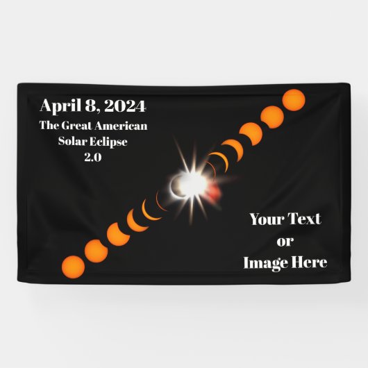 Banderoles Éclipse solaire totale 2024 (Horizontal)