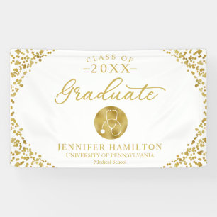 Banderoles École Médicale de soins infirmiers White Gold Grad