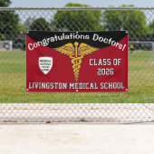 Banderoles Ecole Médicale Red et Black Caduceus (En situation)