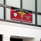 Banderoles Ecole Médicale Red et Black Caduceus (Bâtiment extérieur)