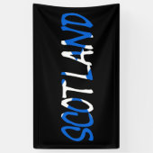Banderoles Ecosse superposée sur le drapeau écossais (Vertical)