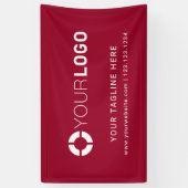 Banderoles Écrans d'événement Red Custom Company Logo (Vertical)