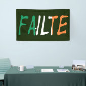 Banderoles Écrasement superposé sur le bnrcnt du drapeau irla (Salon professionnel)