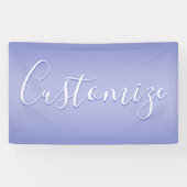 Banderoles Écriture cursive éditable | Violet blanc et violet (Horizontal)