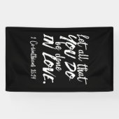 Banderoles Écriture d'Amour Inspirationnelle - 1 Corinthiens  (Horizontal)