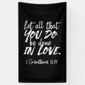 Banderoles Écriture d'Amour Inspirationnelle - 1 Corinthiens  (Vertical)