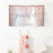 Banderoles Écriture minimaliste de confetti rose doux (En situation)