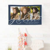 Banderoles Écriture moderne diplômé trois photo marine diplôm (En situation)