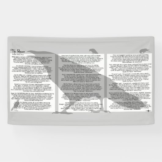 Banderoles Edgar Allan Poe Le Corbeau (Horizontal)