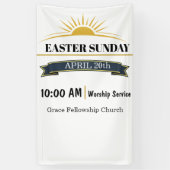 Banderoles Editable Easter Sunday Church Banner (Vertical)