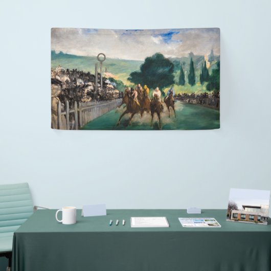 Banderoles Edouard Manet - Les courses à Longchamp (Salon professionnel)