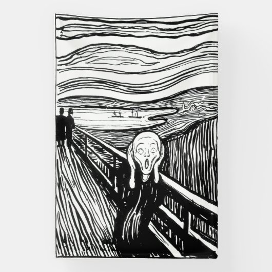 Banderoles Edvard Munch - La lithographie de cri (Verticale)