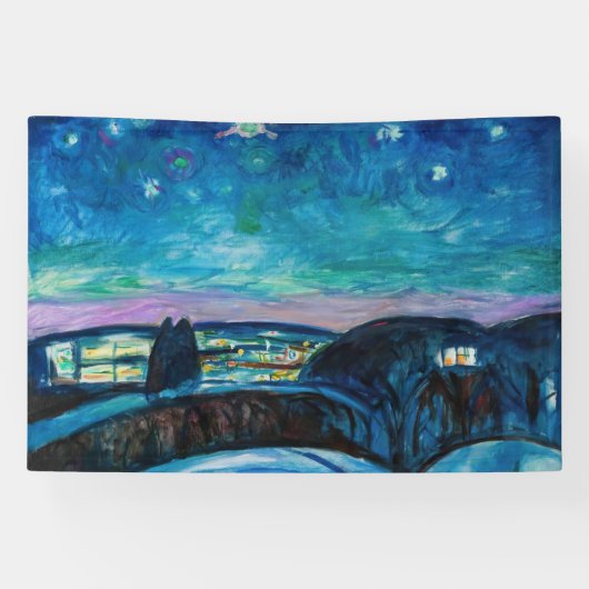 Banderoles Edvard Munch - Nuit étoilée 1922 (Horizontal)