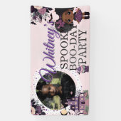 Banderoles Éffrayant gothique violet gothique Anniversaire fi (Verticale)