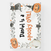 Banderoles Éffrayant One mignonne Halloween 1er anniversaire  (Verticale)