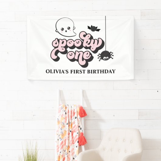 Banderoles Éffrayant Un Halloween 1er Anniversaire (En situation)