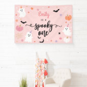 Banderoles Éffrayant Un Halloween mignon Fantôme 1er Annivers (Insitu)