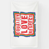 Banderoles Égalité Amour et respect Mois de la fierté (Vertical)