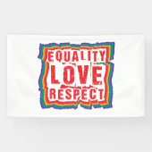 Banderoles Égalité Amour et respect Mois de la fierté (Horizontal)